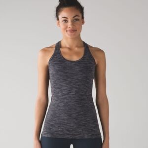 Lululemon Cool‎ Racerback II Size 2 Wee Are From Space Deep Coal Battleship Luon